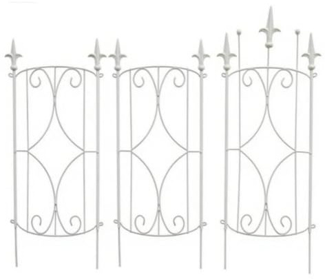 QOXEZY Treillis d'escalade en acier avec design incurvé – Cadre de support modulaire réglable pour lierre, philodendron et autres plantes grimpantes (blanc)