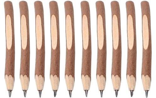 GWEOR 10 Pezzi Matite in Legno di Rami Naturali da 13cm, Matite con Corteccia per Disegno e Scrittura, Regalo Ecologico per Feste e Bomboniere, Set Matite Artigianali in Legno Grezzo