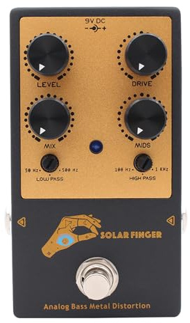 PUSOKEI JFET CMOS Hybrid Basgitarr Effektpedal |Dubbel Filtertonformning Lågt Brus Kompakt Design för Bas Multiinstrument