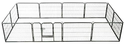 vidaXL Welpenauslauf 12 Paneele Stahl 80x60 cm Hunde Laufstall Freigehege