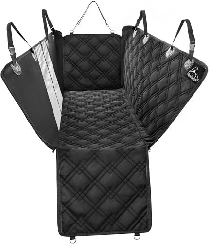 Meadowlark® Housse de siège pour Chien Voiture Universelle Imperméable! Protection complète Banquette arrière véhicule + portières + 2 appuis-tête. Couverture pour Animaux avec Fenêtre Réseau
