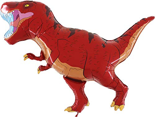 39 Roter T-Rex Dinosaurier Folienballon - Partydekorationen