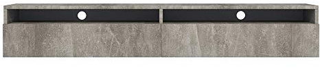 Selsey REDNAW - TV-Schrank / TV-Board stehend / hängend, 180 cm breit (Betonoptik Matt ohne LED)