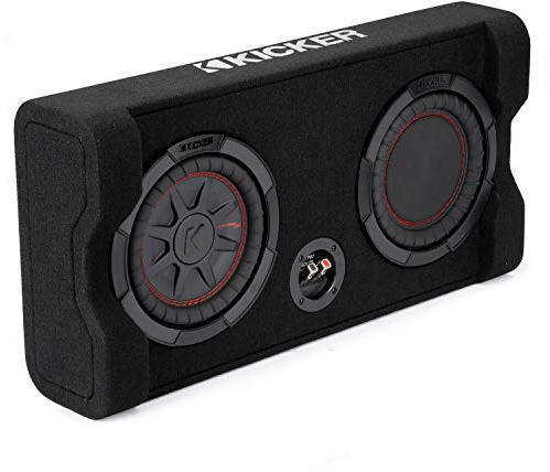 KICKER 48TRTP82 TRTP 8-inch Thin Down Firing Subwoofer and Passive Radiator Enclosure, 2-Ohm