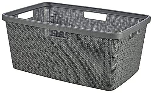 Curver | Panier A Linge Jute 46L, Gris, 70% Recyclé