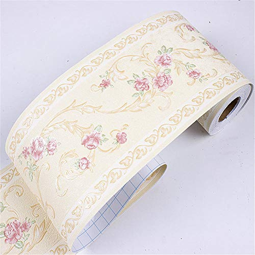 Wallpaper Border,Peel and Stick Yellow Azalea 10.5cm X 500cm
