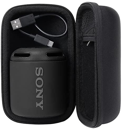 Khanka Hard Case Carrying Bag for Sony SRS-XB13 XB12 Compact and Portable Waterproof Wireless Speaker. (Black)