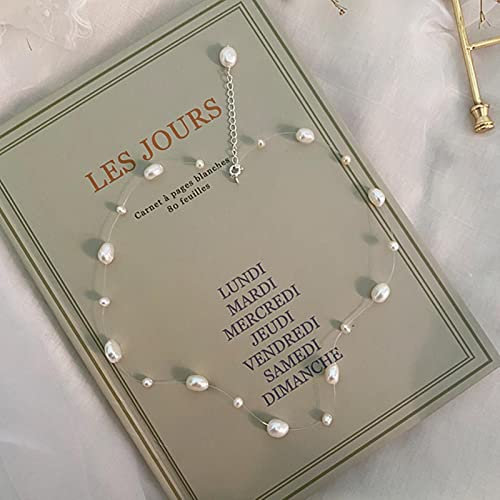 LOKILOKI Natürliche Barock Perlenkette 925 Sterling Silber Zubehör Schmuck Geschenke Für Frauen