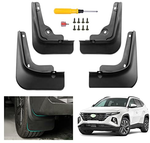 GAFAT Tucson NX4 2021-2024 2025 Parafanghi, Tucson 2023 2022 Parafango Anteriore e Posteriore, Paraspruzzi Auto, Senza Necessità di Foratura, Plastica ABS [Non per N Line] (4 Pezzi)