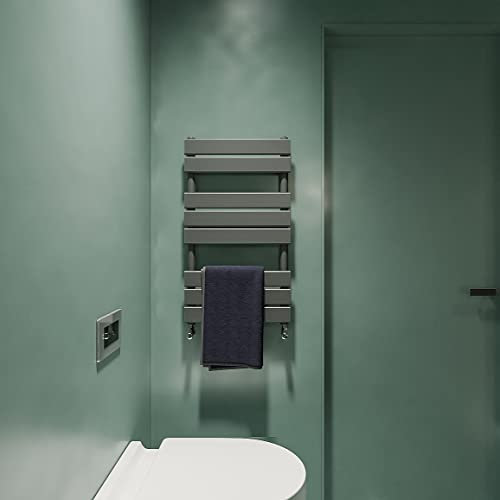 Anthracite Designer Towel Rail Single 800x450 mm Flat Panel Central Heating Bathroom Ladder Radiator UK
