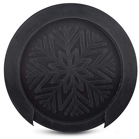 Tiiyee Acoustic Guitar Sound Hole Cover, 100mm Soundhole Feedback Buster Dust Block Protector Soft Rubber Dustproof Part Performance Accessory Musical Instrument for 38''/39'' Classic Guitar Black