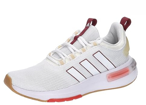 adidas Damen Racer TR23 Shoes Schuhe, Cloud White/Cloud White/Bright red, 40 2/3 EU