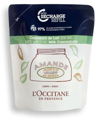 L'OCCITANE - Öko-Nachfüllung Bodylotion-Konzentrat Mandel - 200 ml - In Frankreich hergestellt