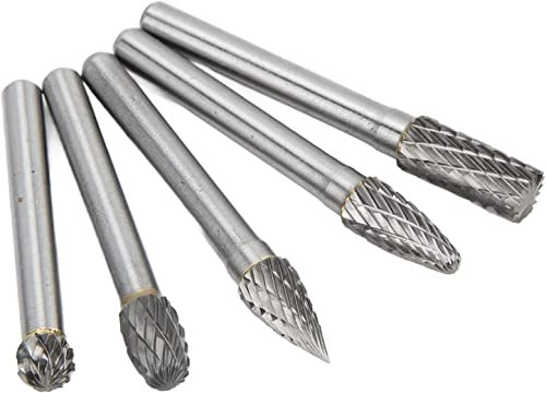 Samnuerly Die Grinder Bits, Frässtifte Set Lange Lebensdauer 5 Teile/Set für Metall Polieren Schleifen Gravieren Bohren Schweißen