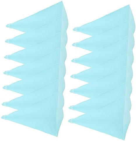 MAGICLULU Cake Piping Tool Frosting Piping Kit with Multi-Function Cream Nozzles, Reusable Silicone Bags Set, 14 Pieces in Sky Blue for Home Baking and Cupcake Decoration