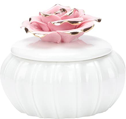 PACKOVE Boîte Bijoux en Céramique Scellée de Grande Capacité, Décoration Nordique Créative et Élégante pour Rangement Bijoux la Maison