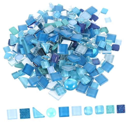 VILLCASE Mosaik Fliese Glasfliesen Filigrane Fliesen Für Diy-heimdekoration Steine Und Glasstücke Für Bastelarbeiten Kleine Fliesen Für Moderne Einrichtung