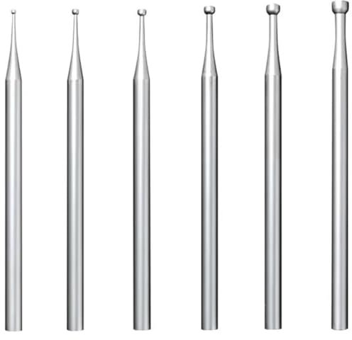Tsudoku Round Cup Burr 3/32Inch Shank Jewelry Making Burs Wire Rounder Bits Silver 6Piece