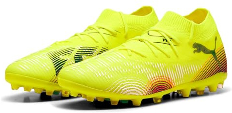 PUMA Future 8 Match MG, Unisex Fussballschuh, Yellow ALERT-PUMA Black-Sun Struck,