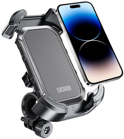Futuhada Porte Telephone Velo Moto 360° Rotation Anti-Vibration Universel Portable Support Telephone Trotinette Electrique, Scooter, VTT pour 4.7-6.8 Pouces GPS Smartphones Autres Appareils