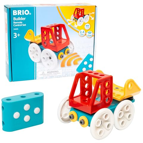 BRIO Builder - 34605 Builder Auto mit Fernsteuerung - Lern- und Konstruktionsspielzeug für Kinder ab 3 Jahren