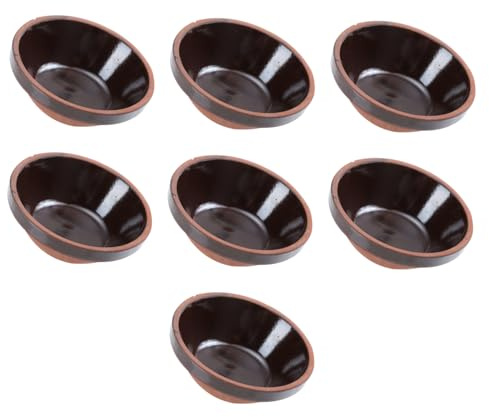 LALADEFIEE 7piezas Cuencos De Barro Para Huevos Al Vapor Cuenco De Cerámica Para Sopa Para Hogar y Restaurante
