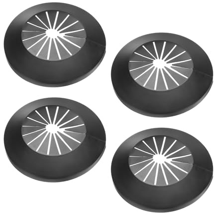 PATIKIL Cache Tuyau Radiateur pour Tuyaux d'Eau 0.55-1.77/14-45mm, 4pcs Plaque d'Écussons en PP pour Tuyaux de Chauffage, Colliers de Pipe Garniture Robinet Tube Douche Mural, Noir | Cache Tuyau Radiateur, Plaque d'Écussons en PP pour Tuyaux de Chauffage, Garniture Robinet Tube Douche Mural