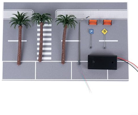 Diorama Car Parking Lot, 1:64 DIY Assembly Model Garage Building Sand Table Model Ornaments - Micro-landscape DIY Material Accessories Road Scene Set