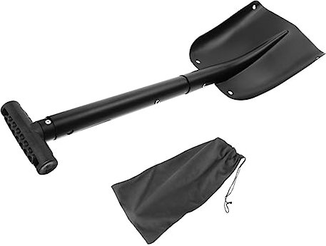 DECOMELODY Faltbare Schneeschaufel Aus Aluminium Leichte Auto-schneeschaufel Für Schnee Und Frostbeseitigung Ergonomischer Griff Für SUV Und Wohnmobile Mit Praktischem Tragebeutel