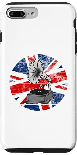 Grammofono Bandiera del Regno Unito Musicista britannico Custodia per iPhone 7 Plus/8 Plus
