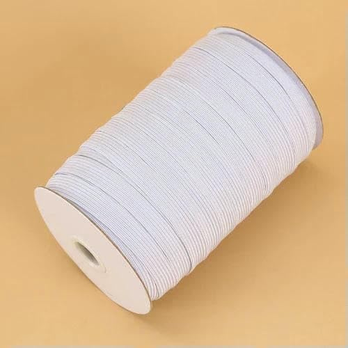 Banda elástica de látex de alta elasticidad para cinturilla, banda de goma tejida, color 3/5/6/8/10/12 mm, 100/200 yardas, 200 yardas de largo, 3 mm de ancho, color negro y. Accesorio de costura.