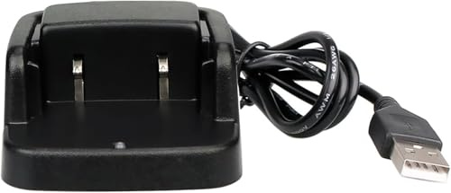 Retevis RT24/RT21 Cargador para Walkie Talkie, Base de Carga USB Original, Ligera y Duradera, Compatible con RT24/RT21, para Oficina y Almacén, Negro (1 Unidad)