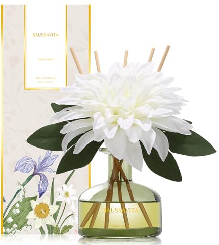 Raumduft Diffuser Ungezügelter Tau 210ml,120 Tage langanhaltend | Grün Flasche mit rundem Korpus,7 Duftstäbchen,Lufterfrischer für Badezimmer,Büro,Wohnzimmer und Schlafzimmer Dekoration