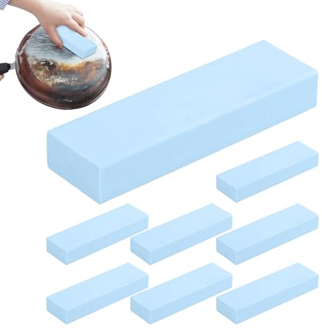 Rimuovi graffi in acciaio inossidabile, lucidante in acciaio inossidabile, cancellino in gomma riutilizzabile, sicuro su pentole, pentole, pentole, lavelli, stufe, griglie, formula durevole e