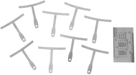 Medidor de Radio para Guitarra, Regla de Calibre 10 Piezas | Hierro y Plástico, para Reparación y Medición de Guitarra, Juego de 1 Set, Portátil y Wearable