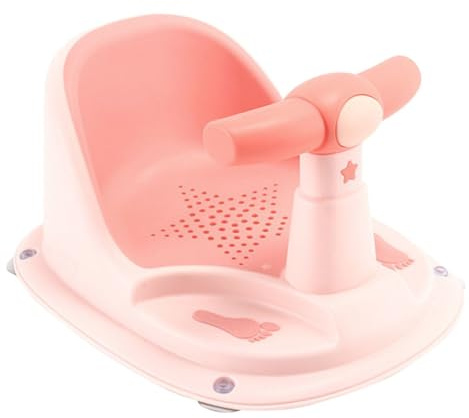 Badewannensitz für Babys und Kleinkinder mit Rutschfestem Pp Tpe | Rosa, Ergonomische Form, Tragbar und Platzsparend, für Zuhause und Wohnung