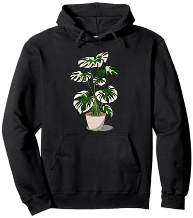 Variegated Monstera Deliciosa Variegata Plant Pullover Hoodie