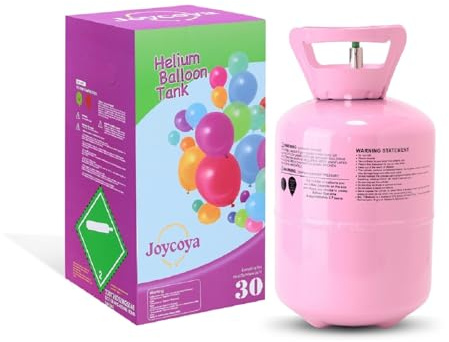 Helium Tank for Balloons at Home Latex Balloons and Ribbons Included，Helium Tank 7L Tank Up to 30 Latex Balloons 1-Pack