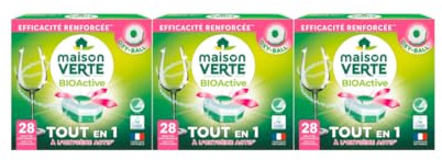 Maison Verte Lave-vaisselle BioActive Tablettes x28 - Lot de 3