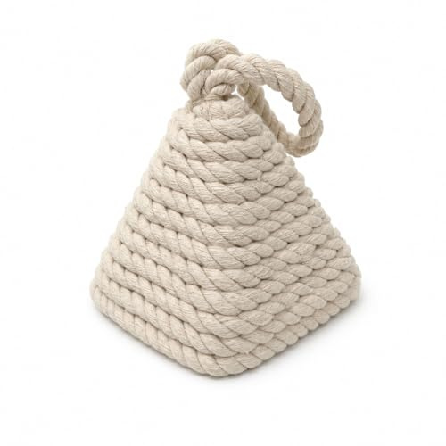 HIUOUIH Cale Porte Corde 1,5 kg, Bloque Porte avec Poignée, Butée de Porte Décorative Remplissage Ciment, Arrêt de Porte pour Chambre, Salon et Bureau