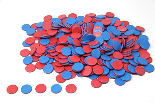WISSNER® RE-Plastic Wendeplättchen (400 Stück) – Rot/Blau