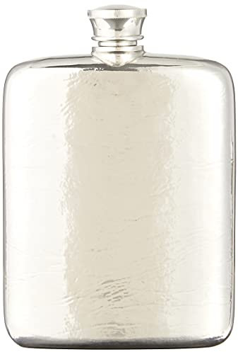 Royal Selangor 014575G Flachmann mit Lederdruck, in Geschenkbox, 142 ml, Zinn