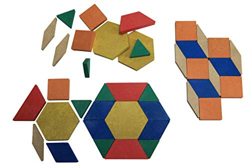 WISSNER aktiv lernen 039720.IMP - RE Wood Lernspielset mit 40 geometrischen Legeplättchen, sortiert in verschiedenen Formen, nachhaltig und schadstofffrei