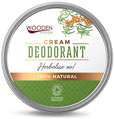 WOODENSPOON Herbalise me Deocreme ohne Aluminium Natural - Natürliche Deocreme mit naturreinen Ölen und ohne Aluminium – Sicherer Schutz vor Schweißgeruch 60 ml