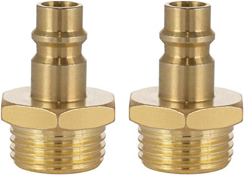Poppstar 2x Druckluft-Stecknippel NW 7,2 mit 1/2 Zoll Außengewinde für Druckluft-Anschluss