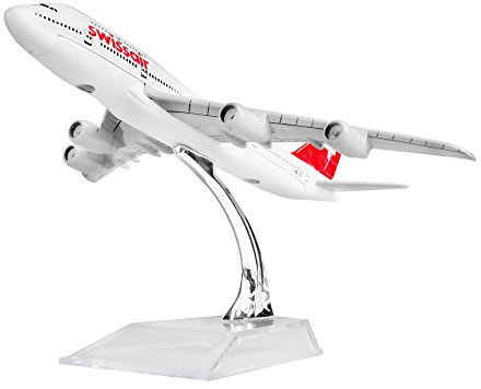 LESES Diecast Flugzeugmodell 1:400 Swiss Boeing 747 Flugzeugmodell für Dekoration oder Geschenk