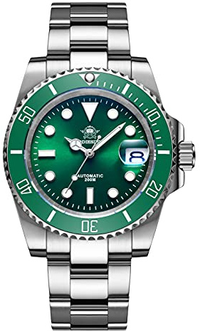 ADDIESDIVE Herren Automatikuhr Taucher Unterwasser 200m Leuchtuhr NH35A/8215 Uhrwerk Edelstahluhr