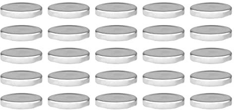 WELLGRO Einmachdeckel To 53 - silber, Metall, Ersatzdeckel für Einmachglas - verschiedene Mengen wählbar, Stückzahl:25 Stück
