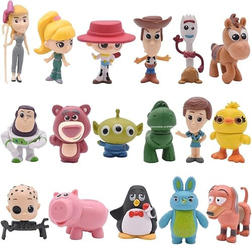 Mini Figures Set 17pcs,Cake Toppers Figures Decoration Action Figurines Birthday Decoration for Kids Girl Women Birthday Baby Shower Party