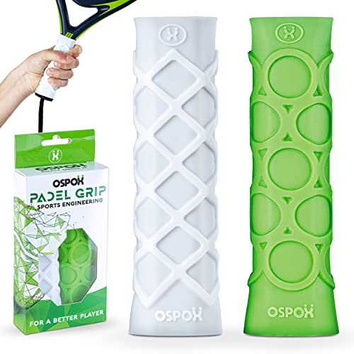 ospox Grip Padel Innovatives Set 2 Stück professionelles Set für Padelschläger Herren Vibrationsschutz Padel Zubehör Gym Orthopädisch verhindert Epicondylitis und Sehnenentzündung in Hand und
